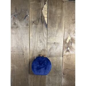 Fawziya Clutch Fur Purse, Blue